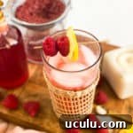 glass of raspberry mocktail