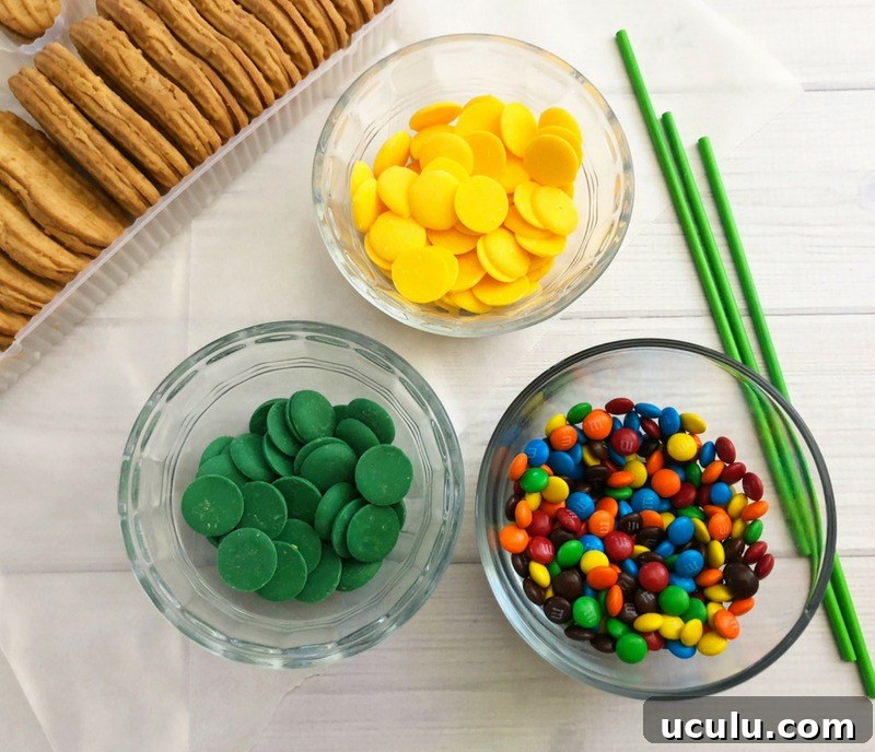 Supplies for Harvest Indian Corn Cookie semi-homemade harvest party desserts.