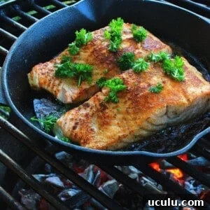 The Cast Iron Skillet Salmon recipes is one of the easiest ways to get smoky flavor into everyone's favorite fish.