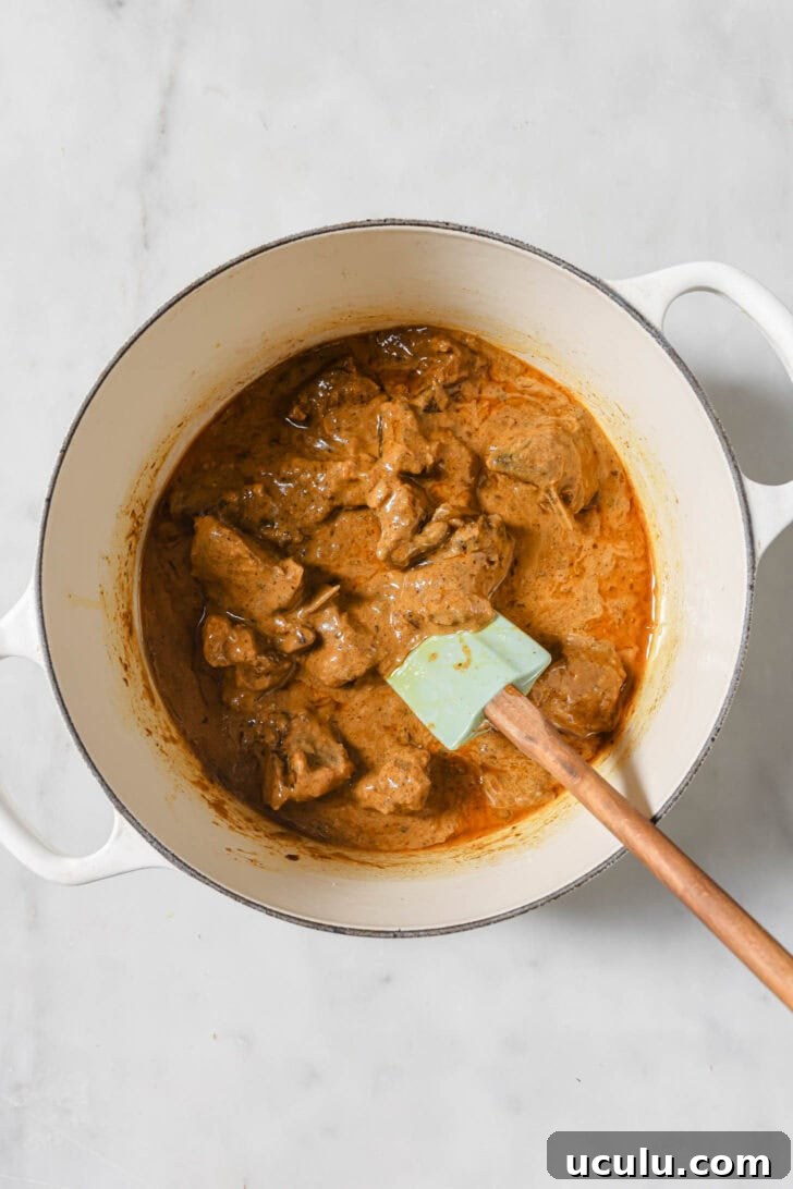 Mutton Korma ready for last simmer.