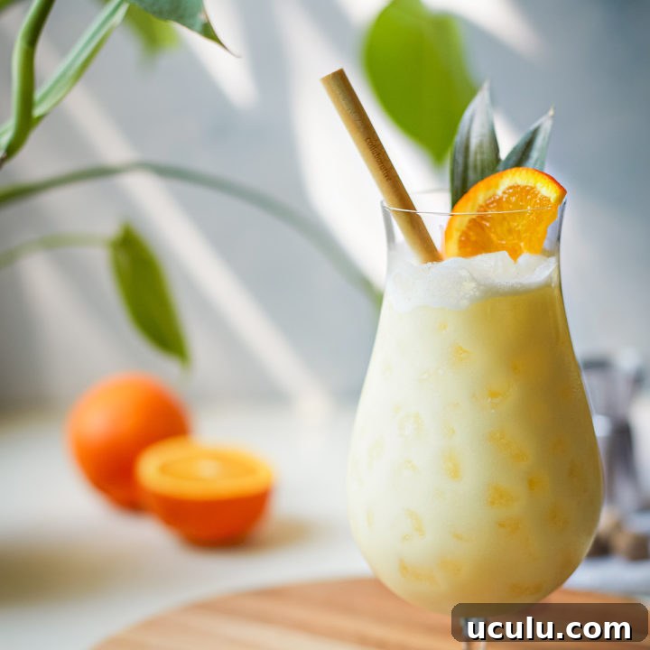 painkiller drink in a cocktail glass