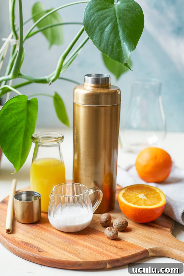 ingredients needed to make a painkiller drink