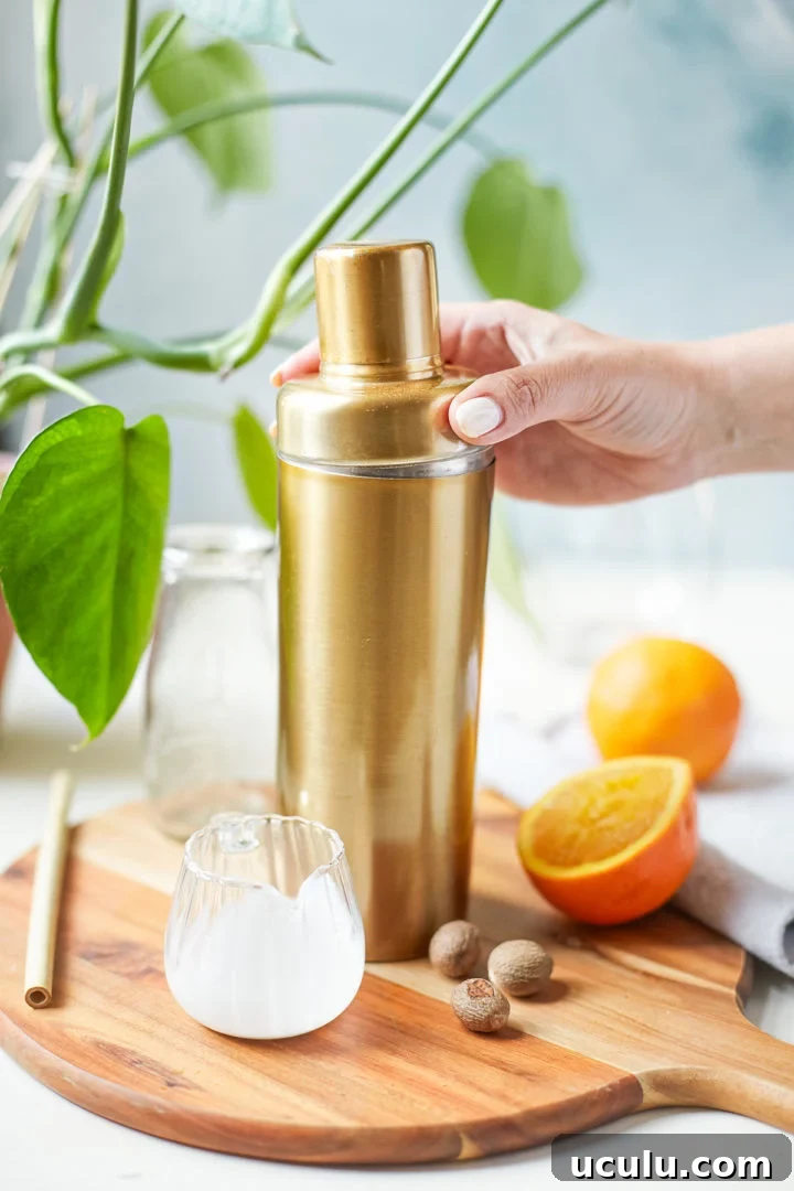 woman making a painkiller recipe