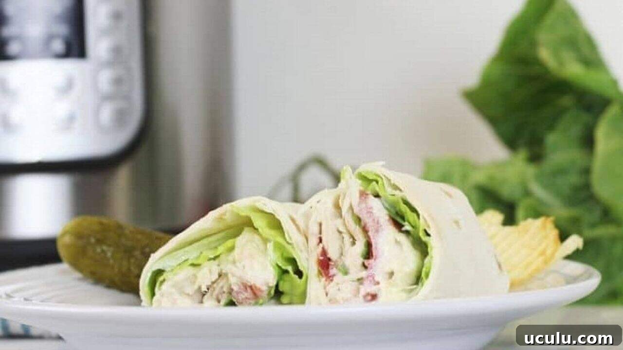 Instant Pot Chicken Caesar Wraps