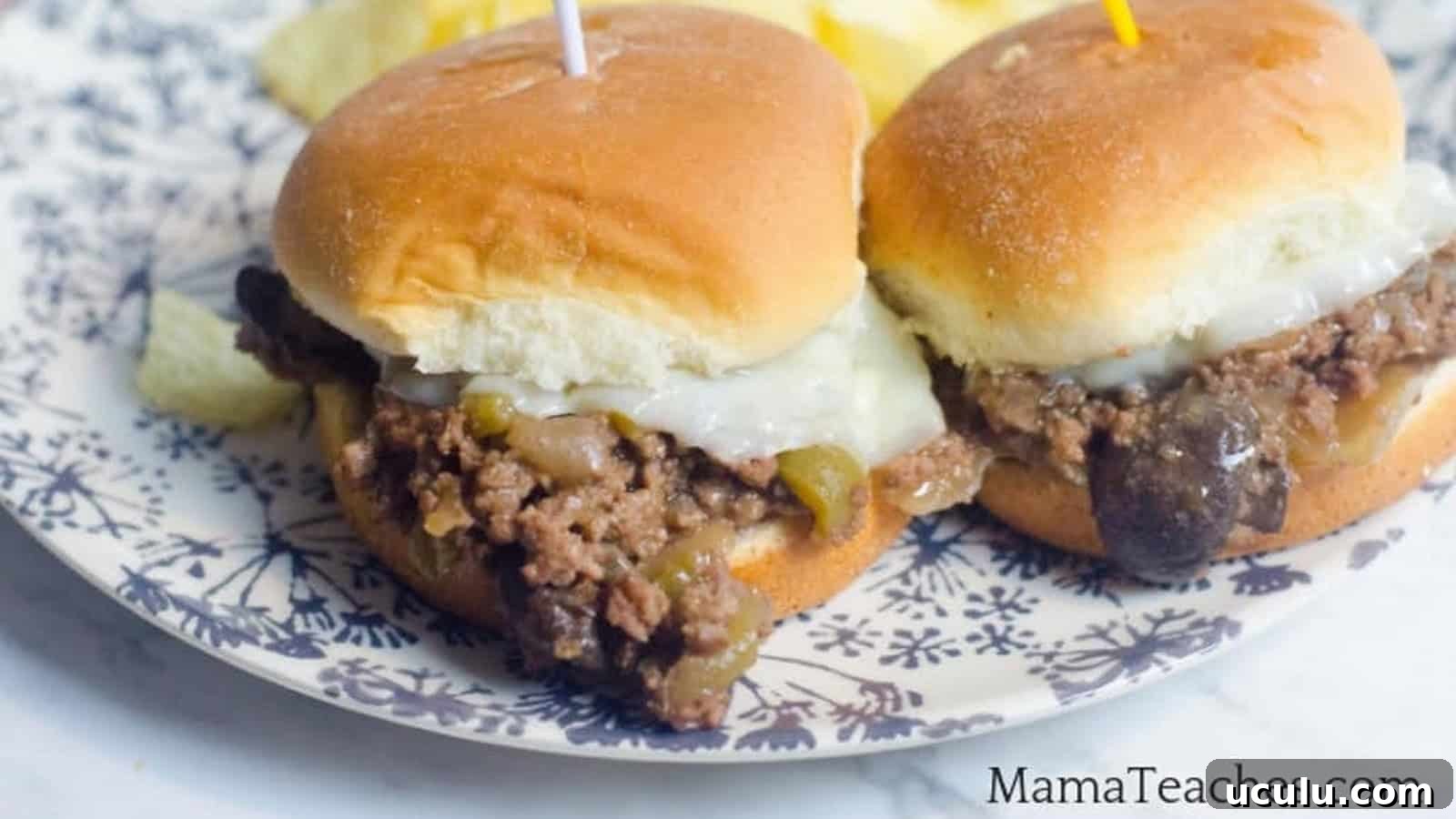 Instant Pot Philly Cheesesteak Sliders