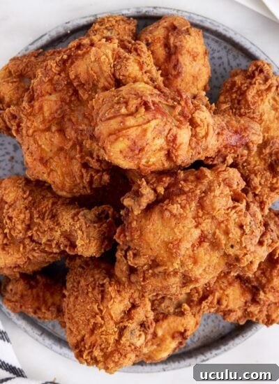 Plate of Southern Fried Chicken.