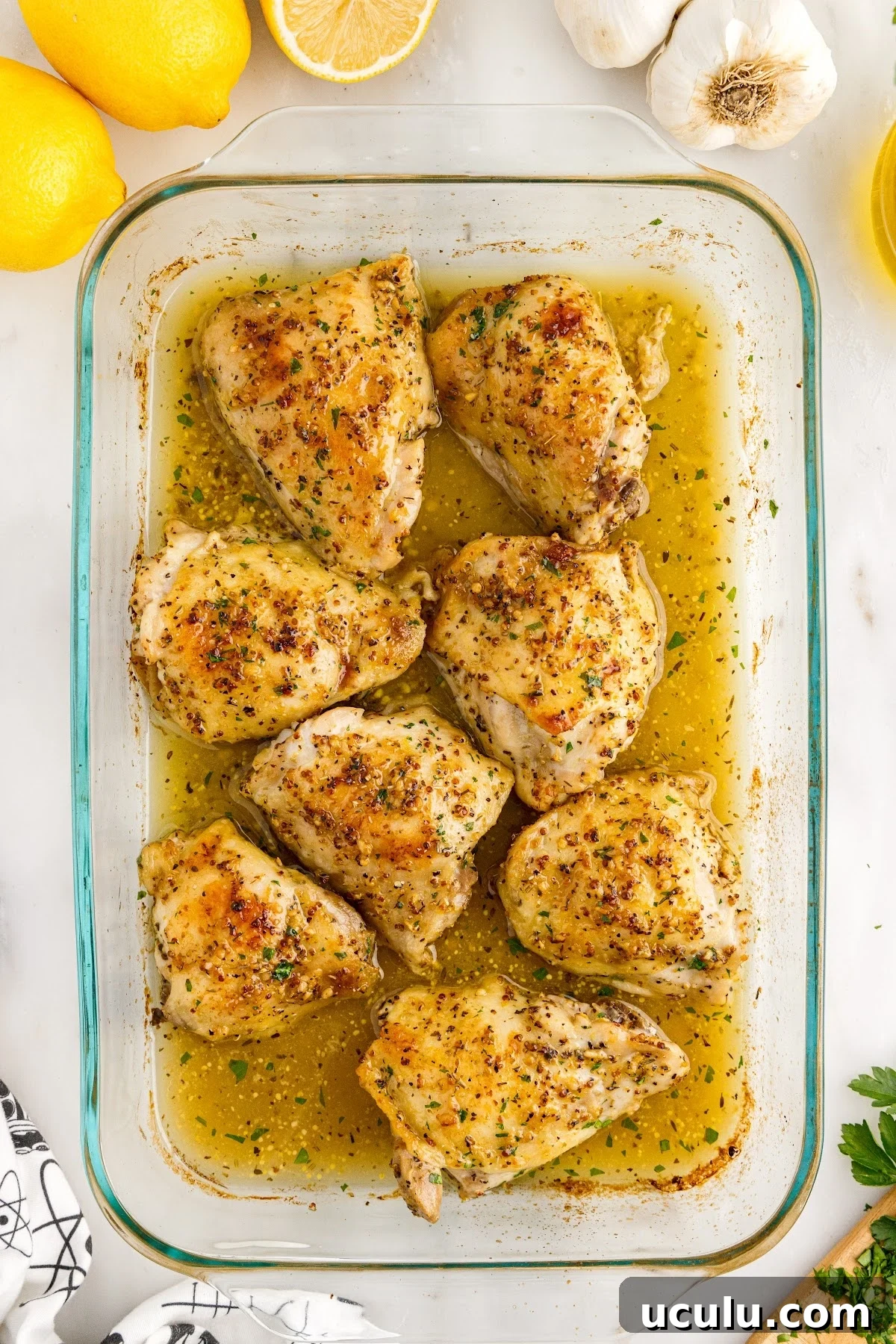 Baked Chicken Thighs in a 9x13.