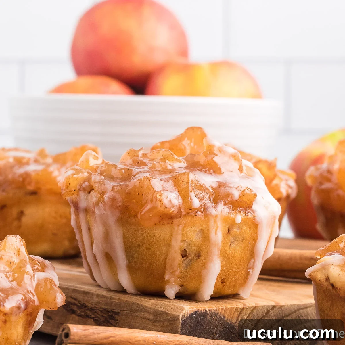 Apple Pie Cups with icing.