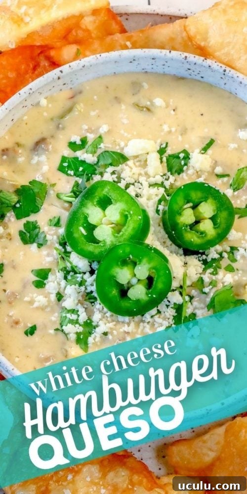 white queso with jalapenos, cilantro, and chips