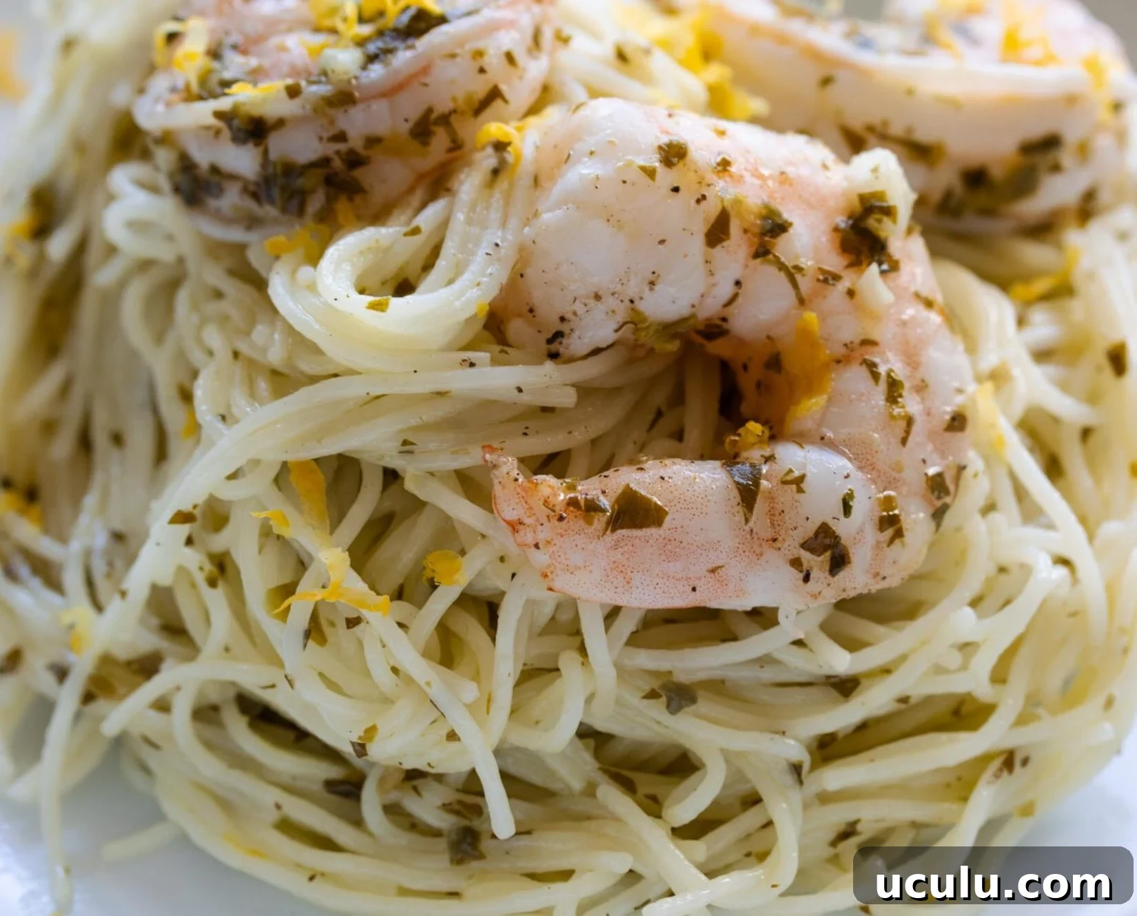 Creamy Lemon Shrimp Scampi Pasta
