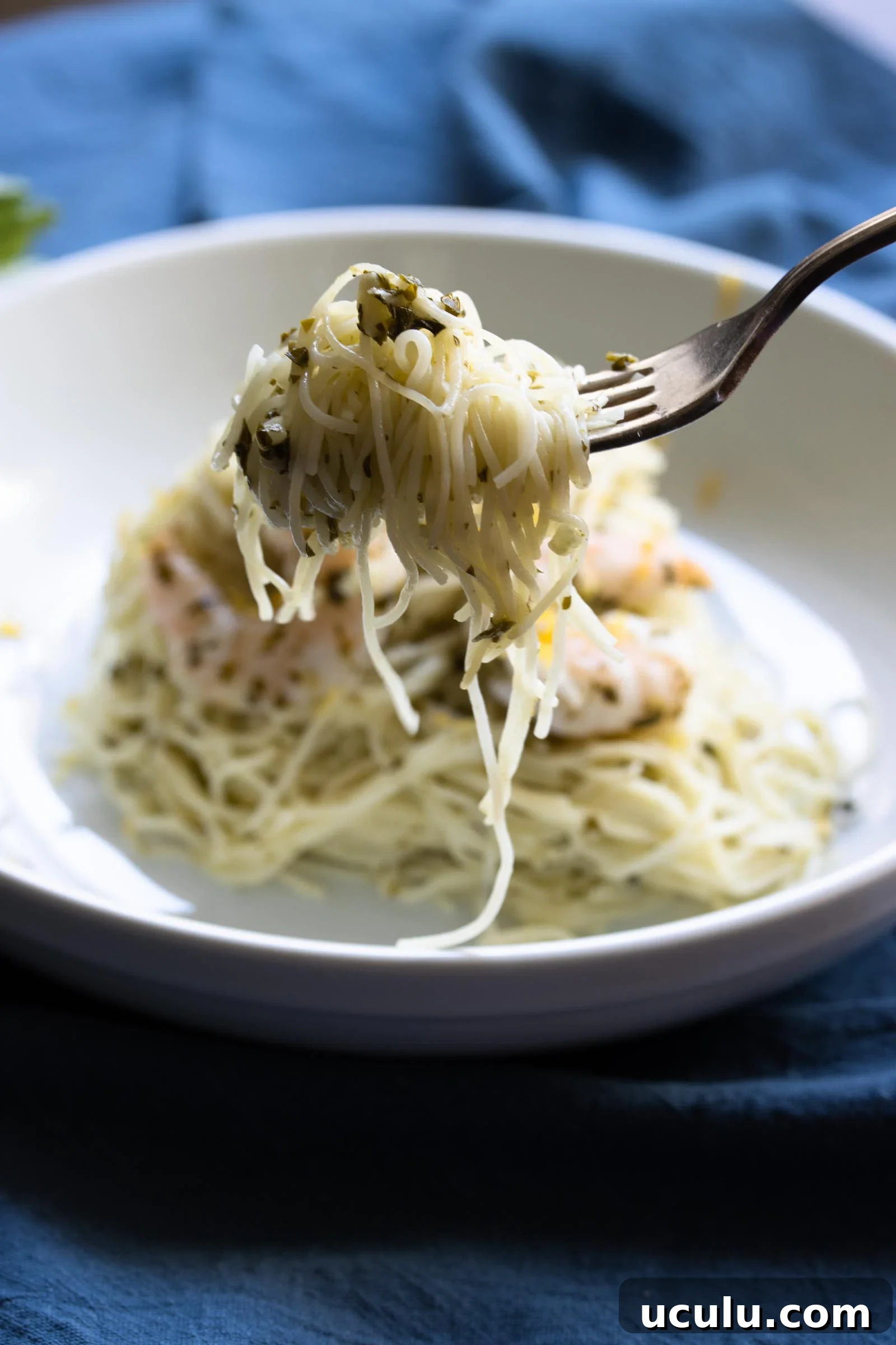 Creamy Lemon Shrimp Scampi Pasta