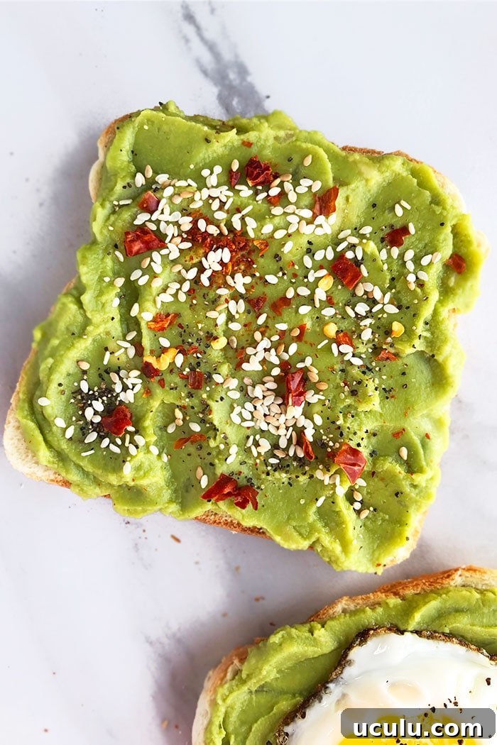 Best Avocado Toast with Sesame Seeds and Red Chili Flakes
