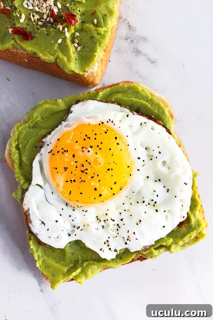 Homemade Avocado Toast With Egg