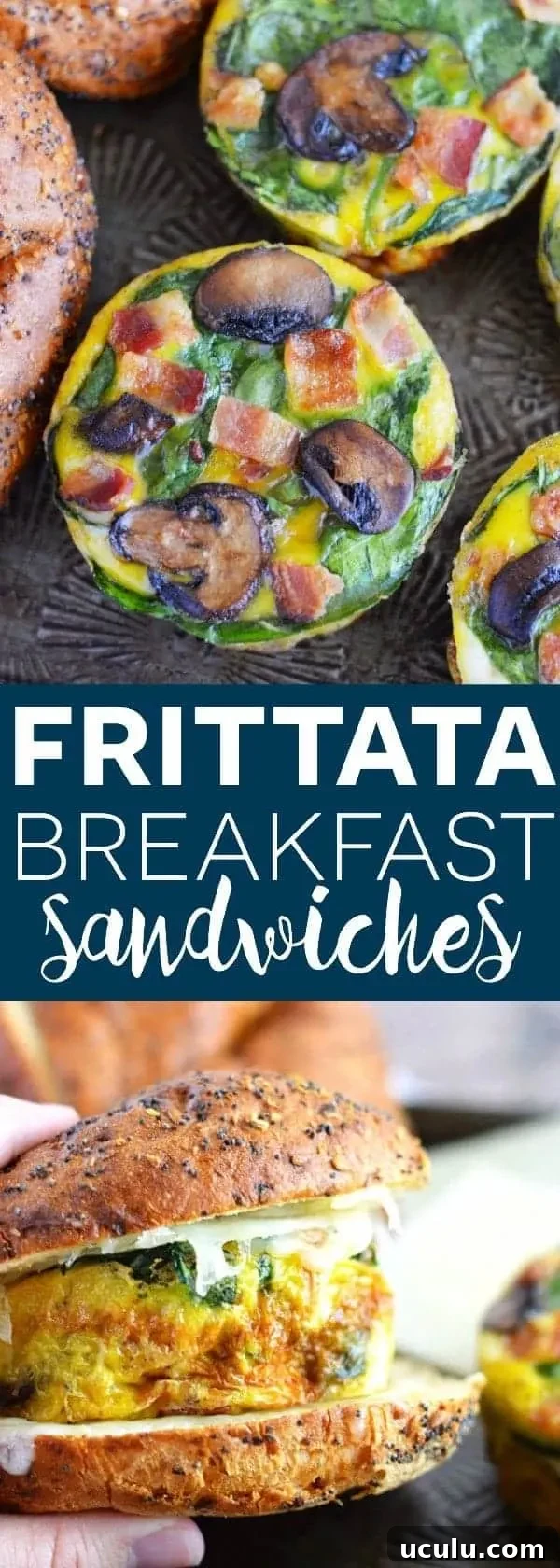 Frittata Breakfast Sandwiches collage