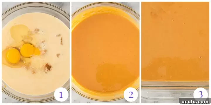 how to make pumpkin pie cake steps 1 through 3