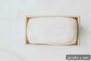 fully baked loaf on marble counter.