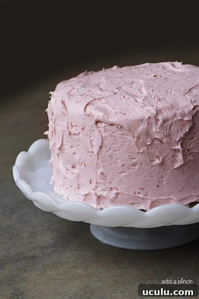 Strawberry Cake Recipe - Strawberry Cake made from scratch! This strawberry cake recipe is perfect for those looking for a homemade fresh strawberry cake.