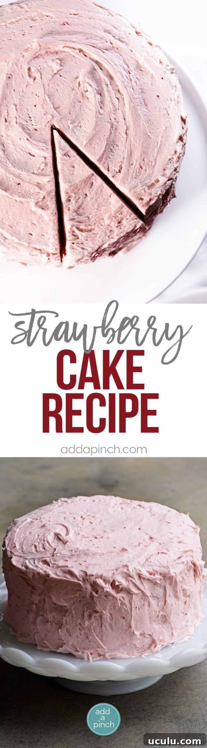 Strawberry Cake Recipe - Strawberry Cake made from scratch! This strawberry cake recipe is perfect for those looking for a homemade fresh strawberry cake.