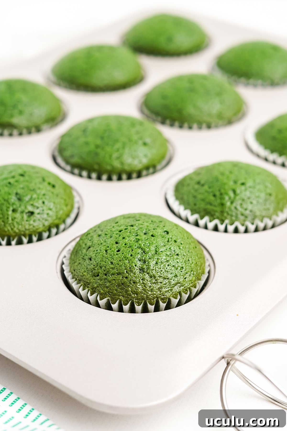 Baked St Patrick's Day cupcakes.