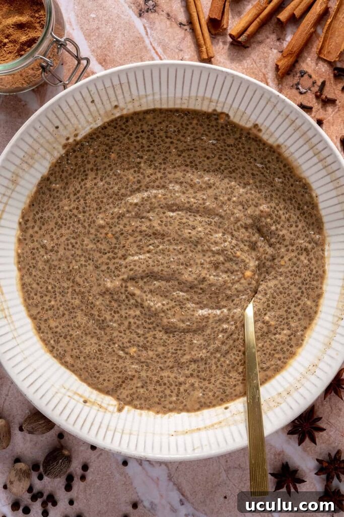 Topped chia pudding