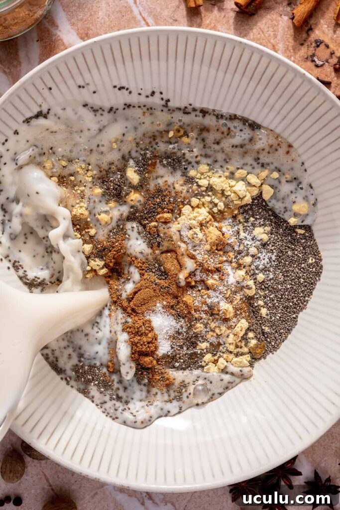 Dirty Chai Chia Pudding ingredients