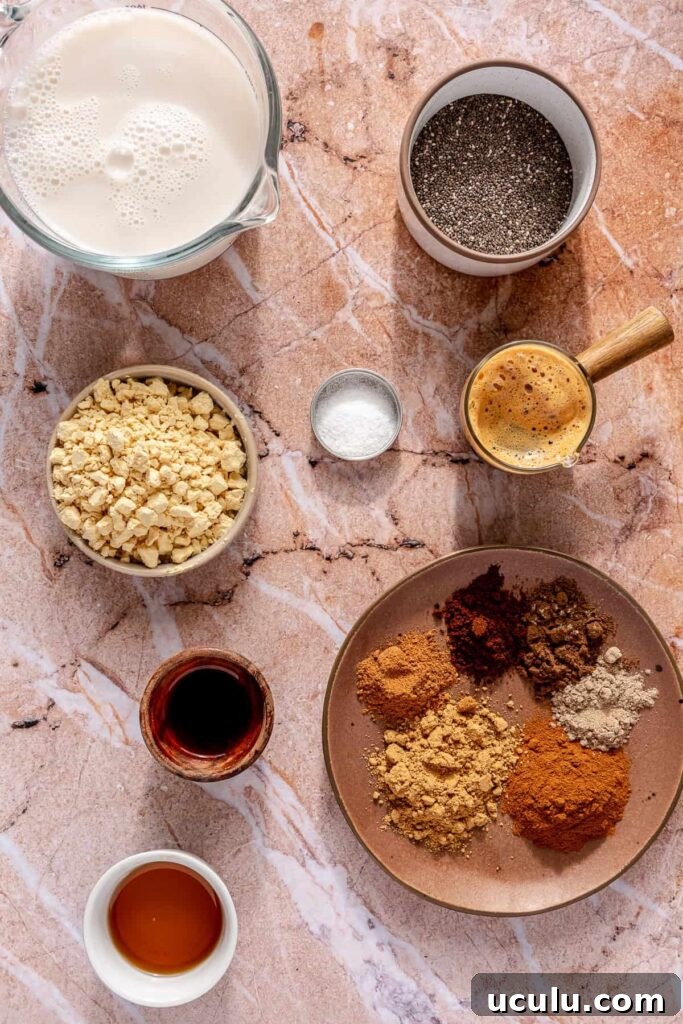 Dirty Chai Chia Pudding jar