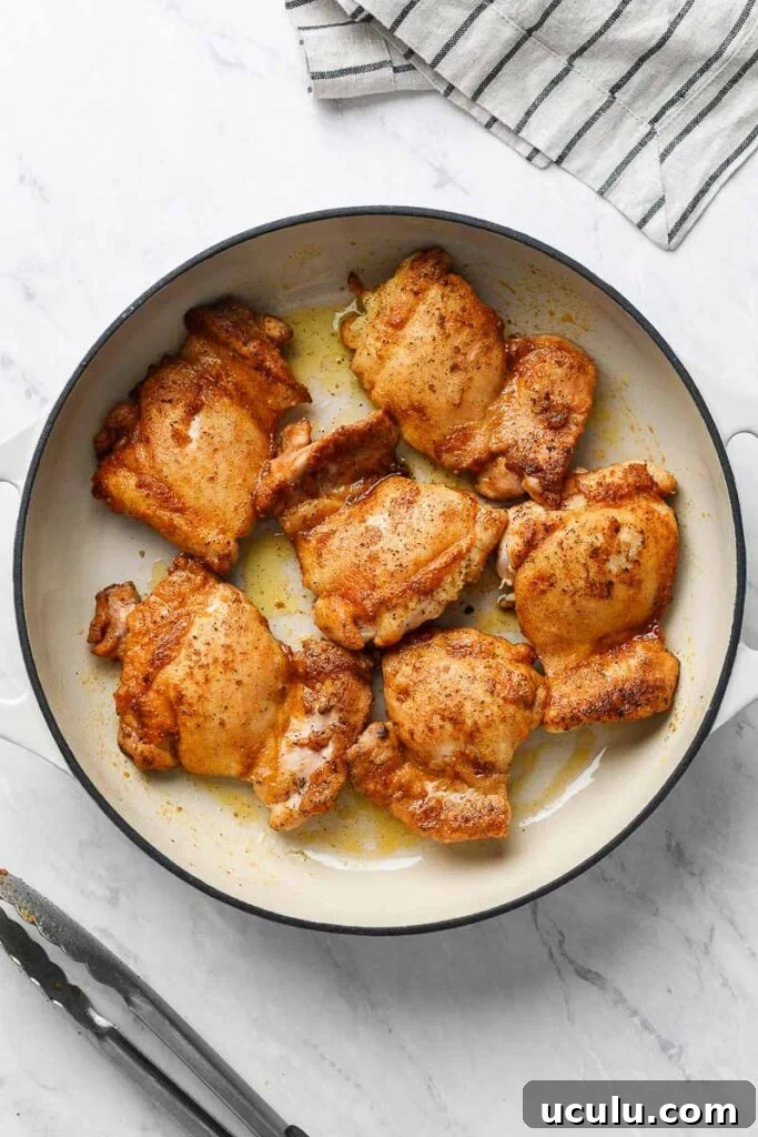 pan seared chicken thighs