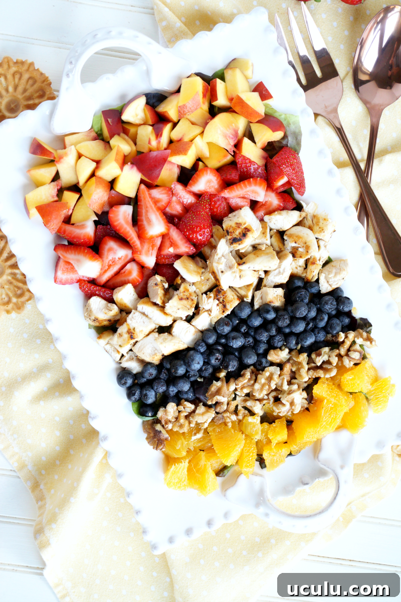 grilled chicken & fruit cobb salad | The Baking Fairy