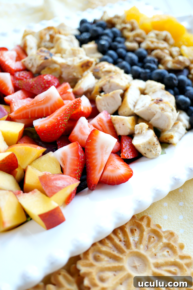 grilled chicken & fruit cobb salad | The Baking Fairy