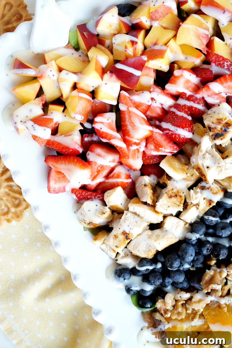 grilled chicken & fruit cobb salad | The Baking Fairy