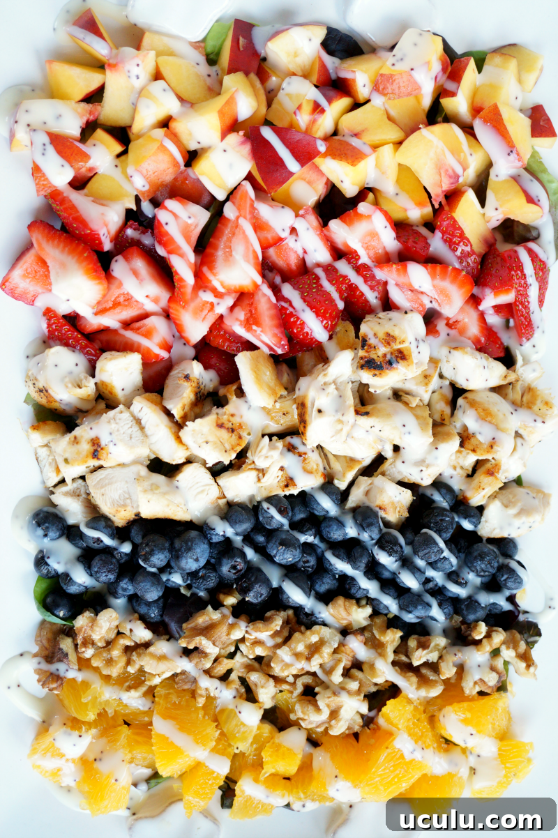 grilled chicken & fruit cobb salad | The Baking Fairy