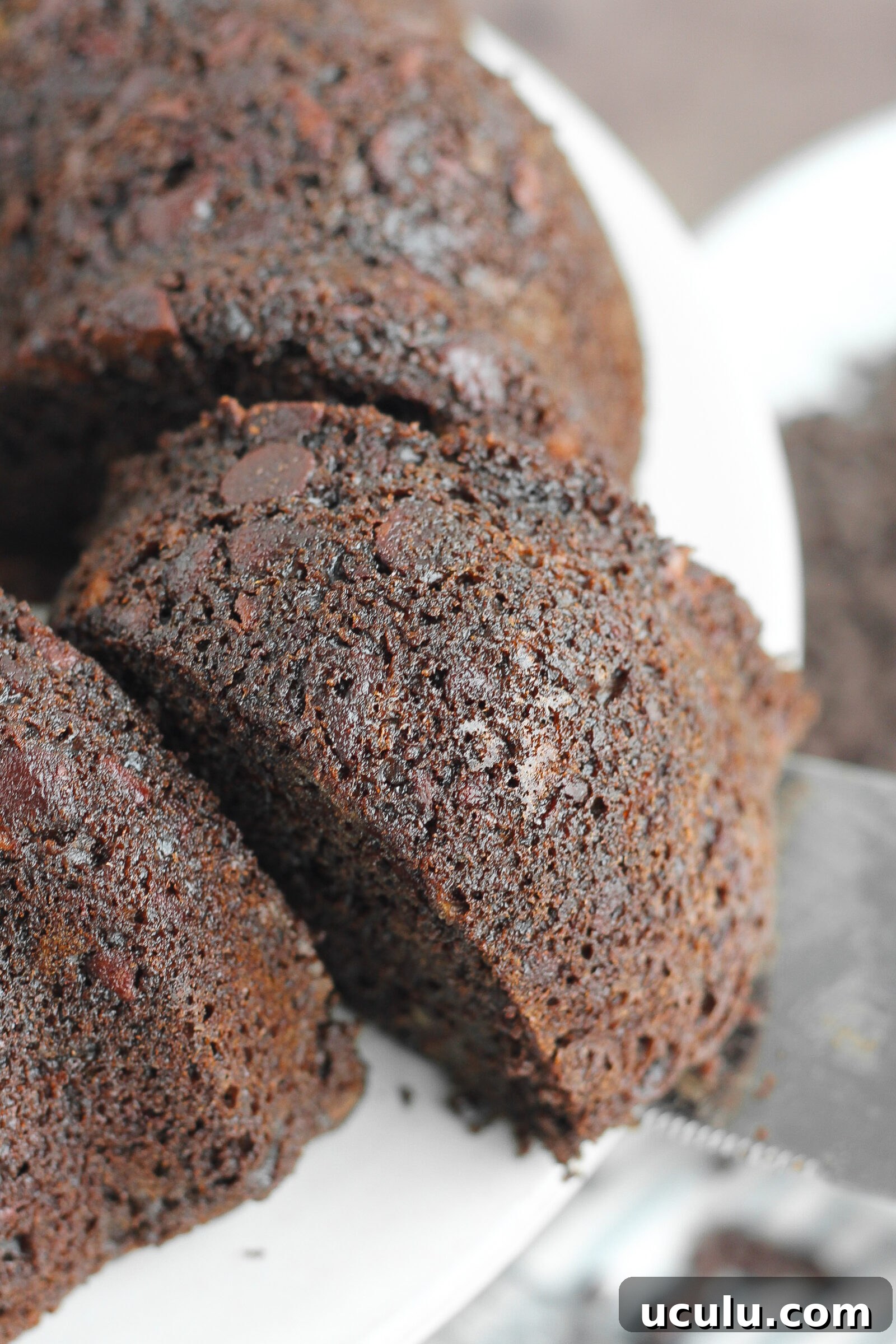 Sliced bundt cake