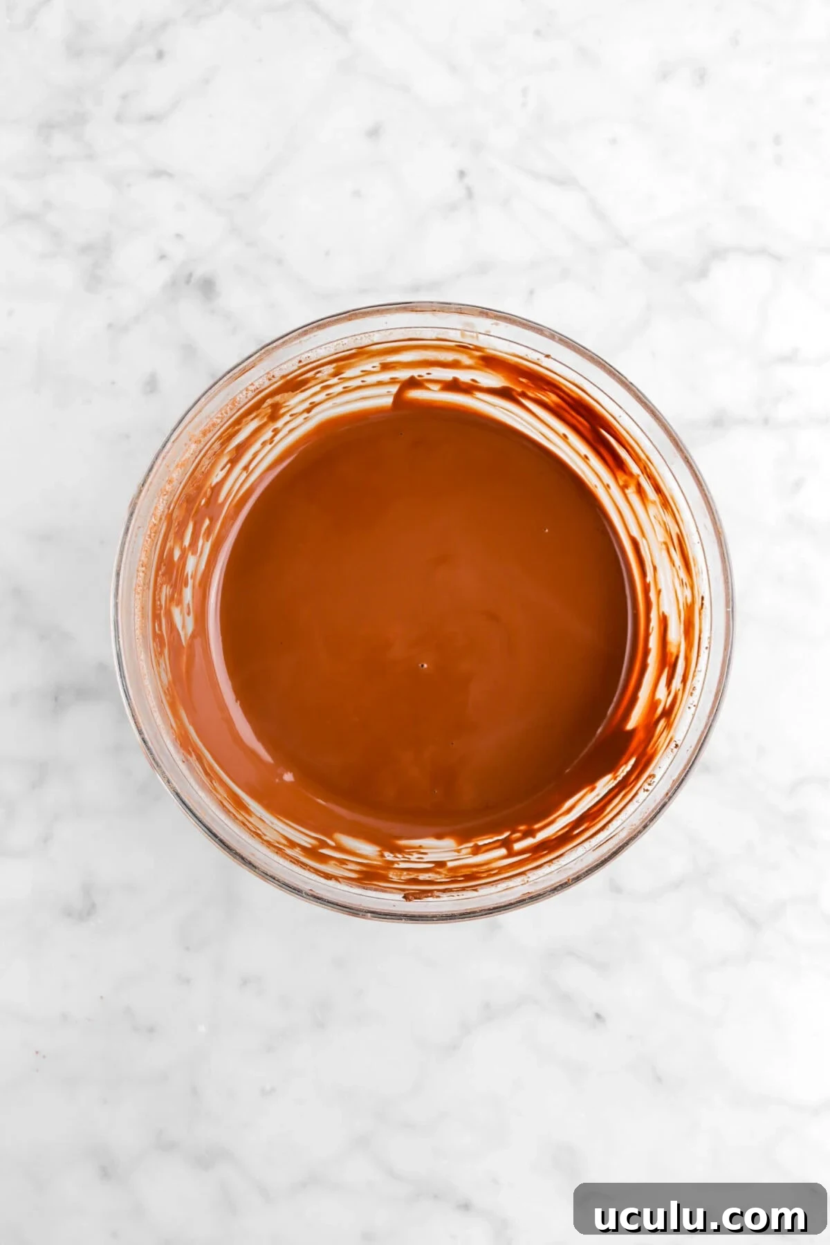 cocoa mixture in glass bowl