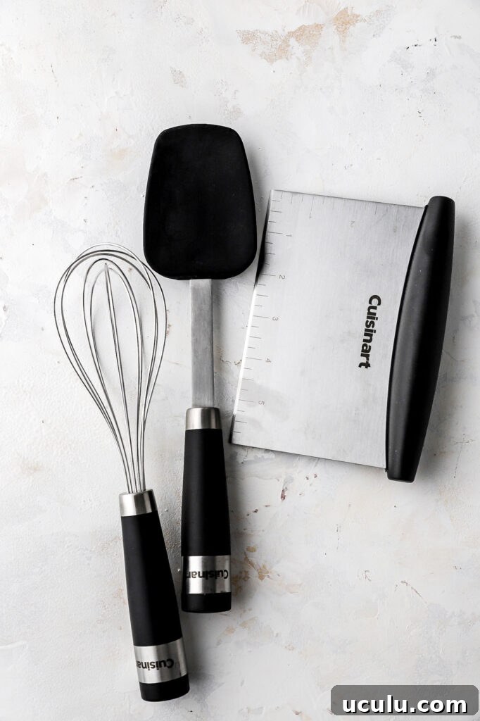 whisk, spatula and scraper