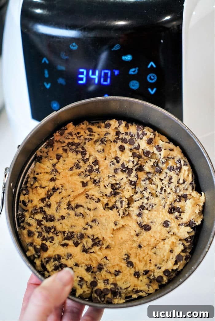 air fryer pizookie
