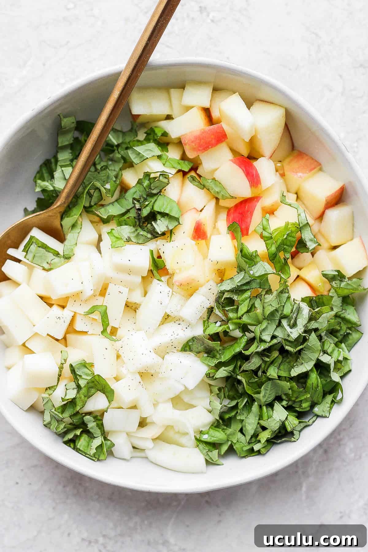 Bowl of fennel salad.