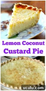 Creamy Lemon Coconut Custard Pie