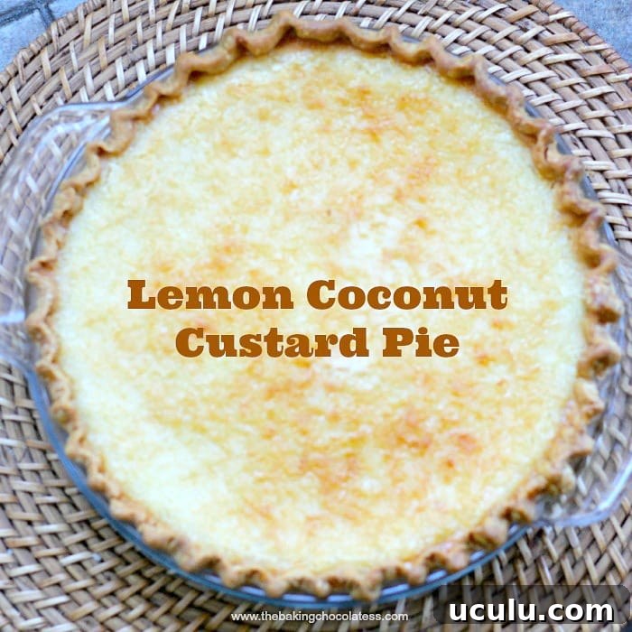 Creamy Lemon Coconut Custard Pie RECIPE