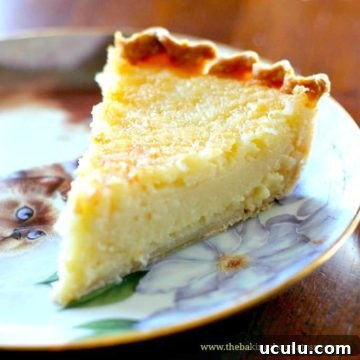 Creamy Lemon Coconut Custard Pie