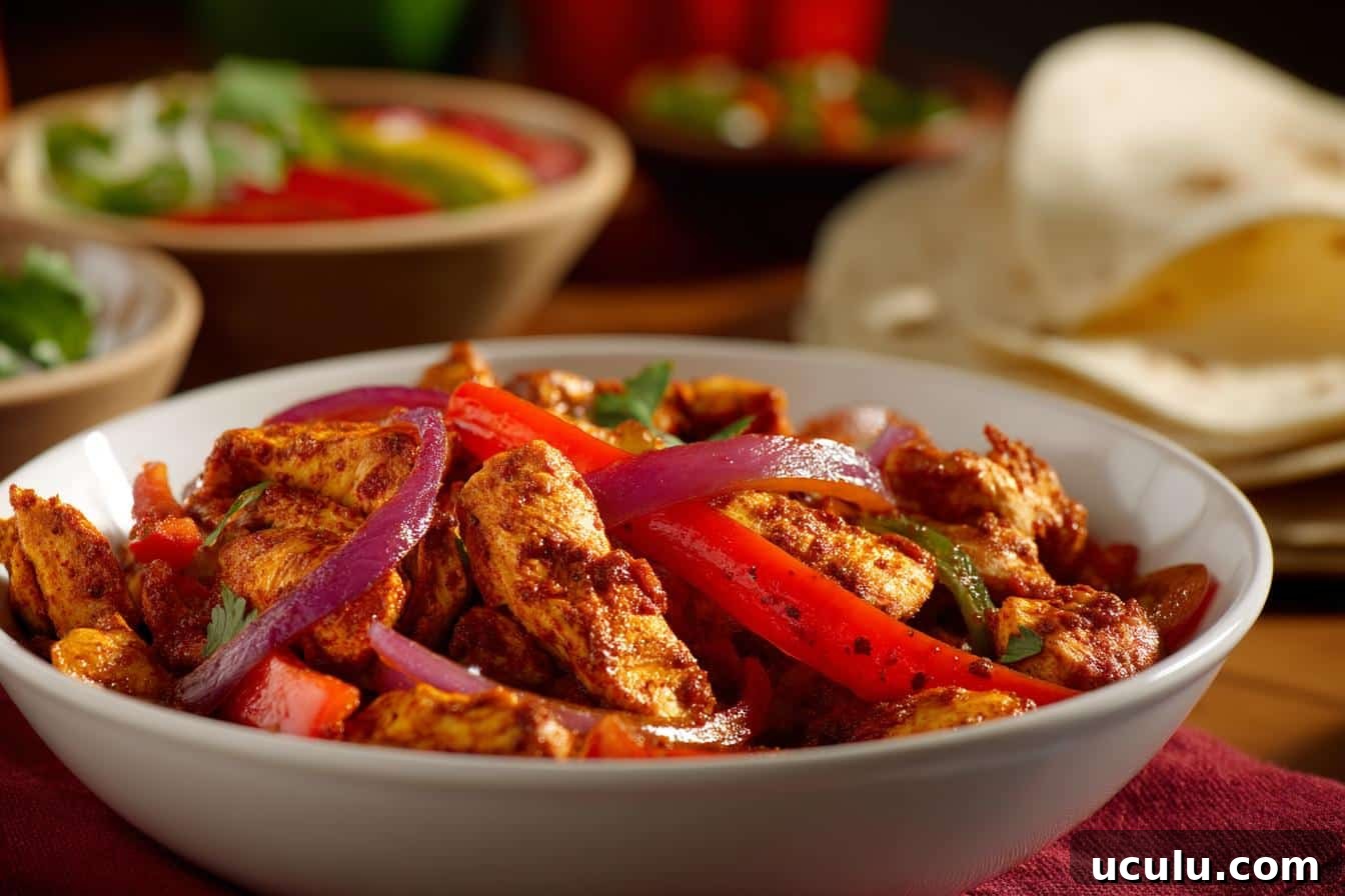 chicken fajitas on blackstone