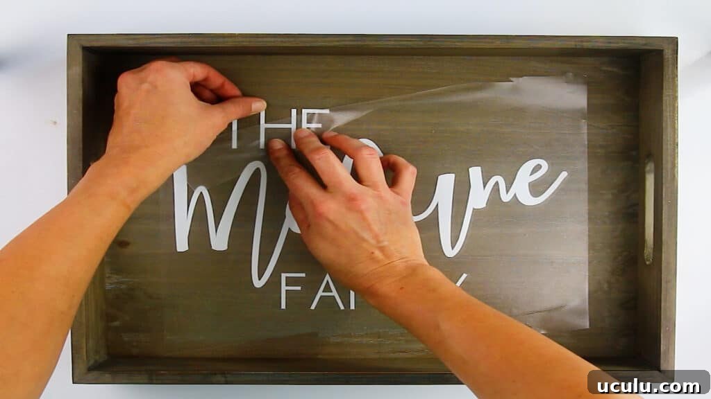 Removing transfer tape