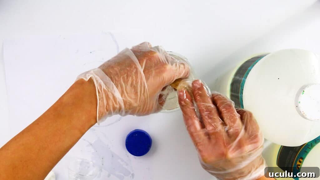 Measuring epoxy