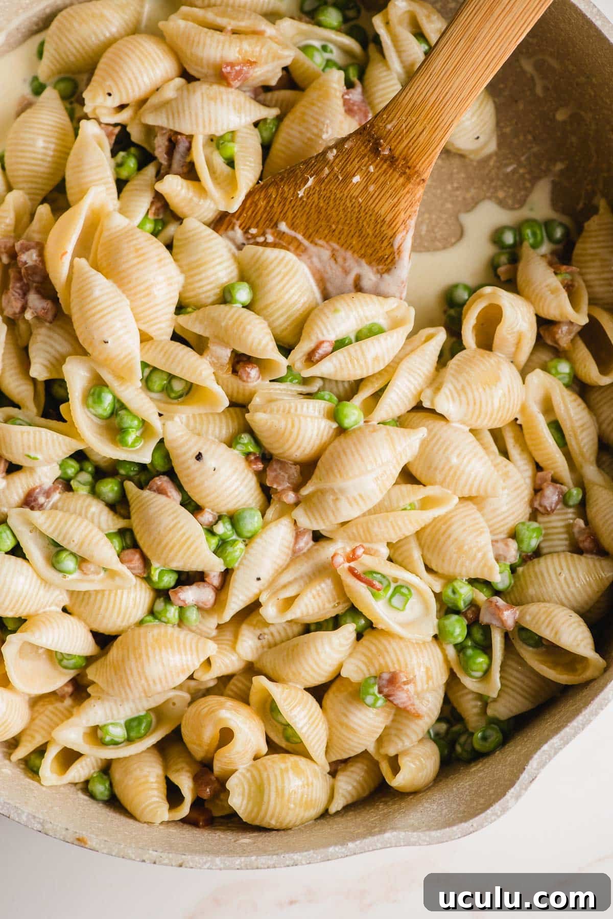 pasta and peas