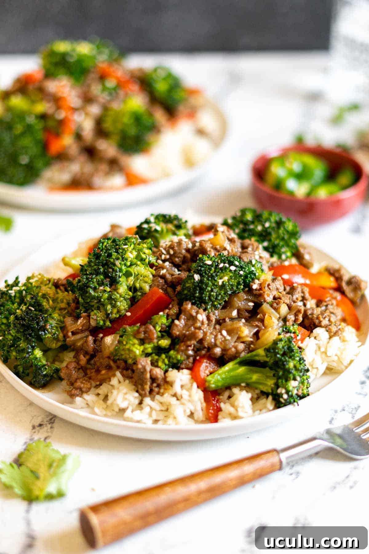 ground beef and broccoli