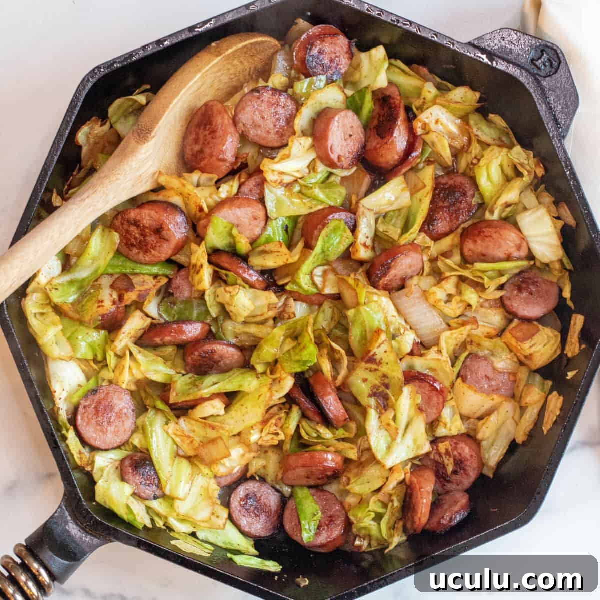kielbasa and cabbage