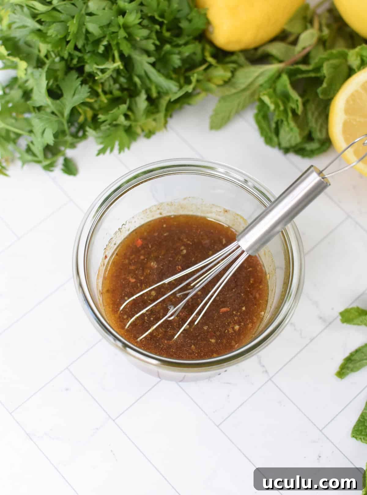 Moroccan Dressing in a mason jar