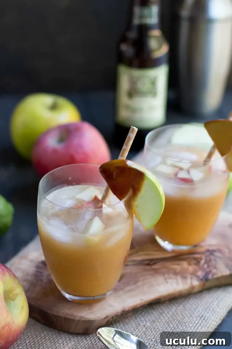Caramel Apple Cider Cocktail. Apple Cider, caramel sauce, rum and ginger beer come together in this fall inspired cocktail. Perfect for fall gatherings.