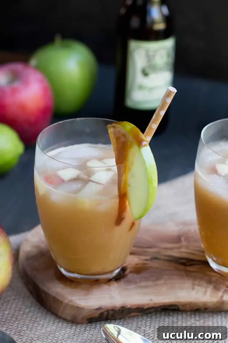Caramel Apple Cider Cocktail. Apple Cider, caramel sauce, rum and ginger beer come together in this fall inspired cocktail. Perfect for fall gatherings.