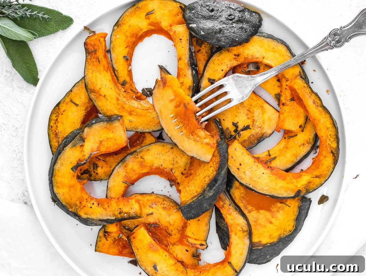 Roasted Kabocha Squash Recipe with Crispy Herb Crust 3 roasted kabocha squash