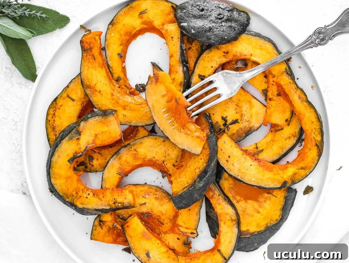 Roasted Kabocha Squash Recipe with Crispy Herb Crust 10 roasted kabocha squash